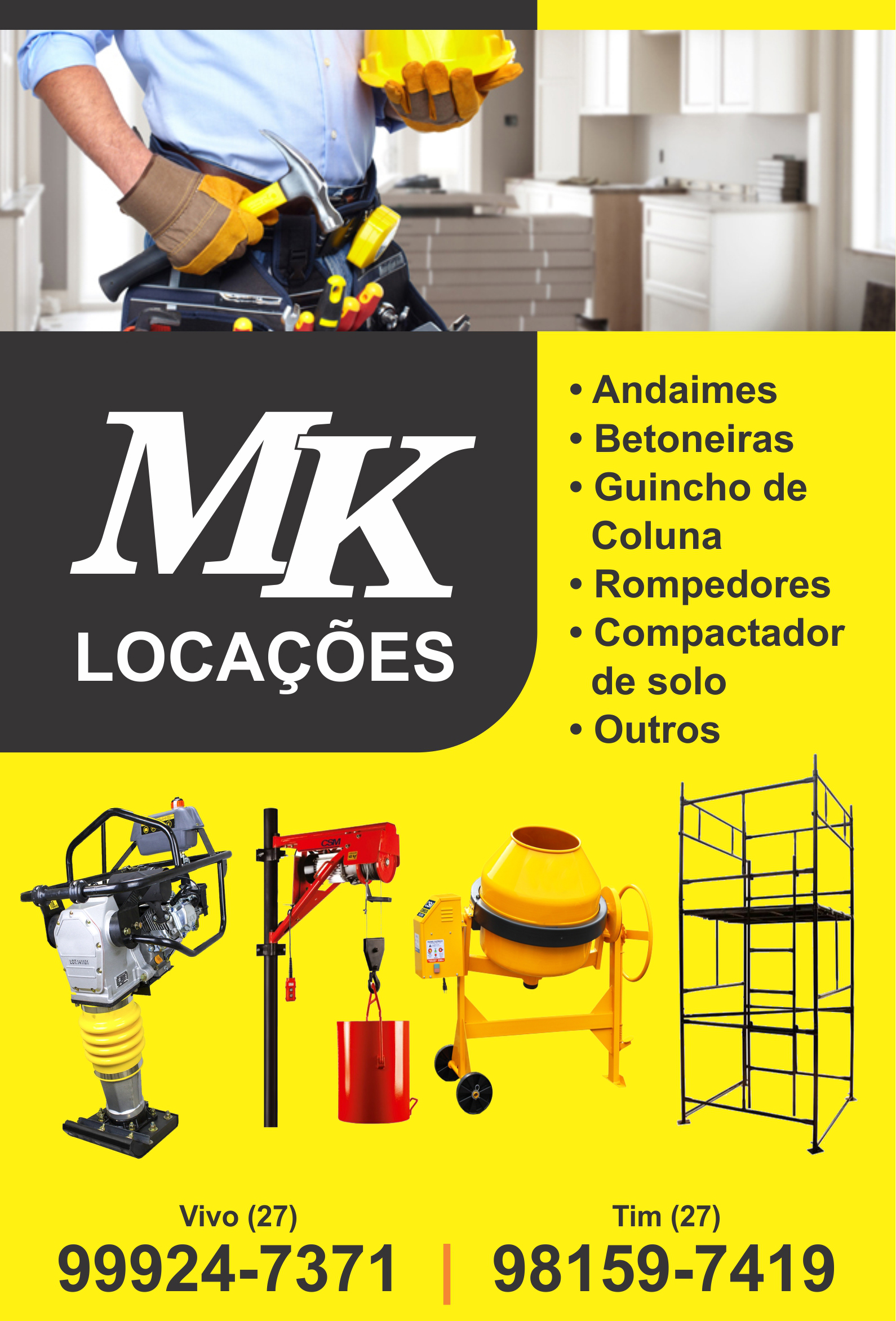 Locação de Máquinas e Equip.